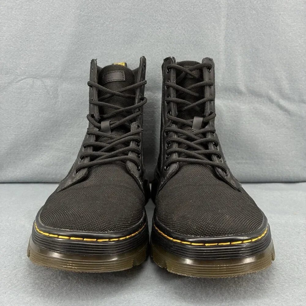 Dr. Martens Combs II Black Canvas Combat Boots Men’s US 8 Women’s US 9 Lace Up